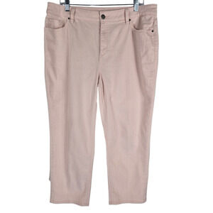 Chico's Platinum Light Pink Women's Denim Crop Jeans 2.5 -14